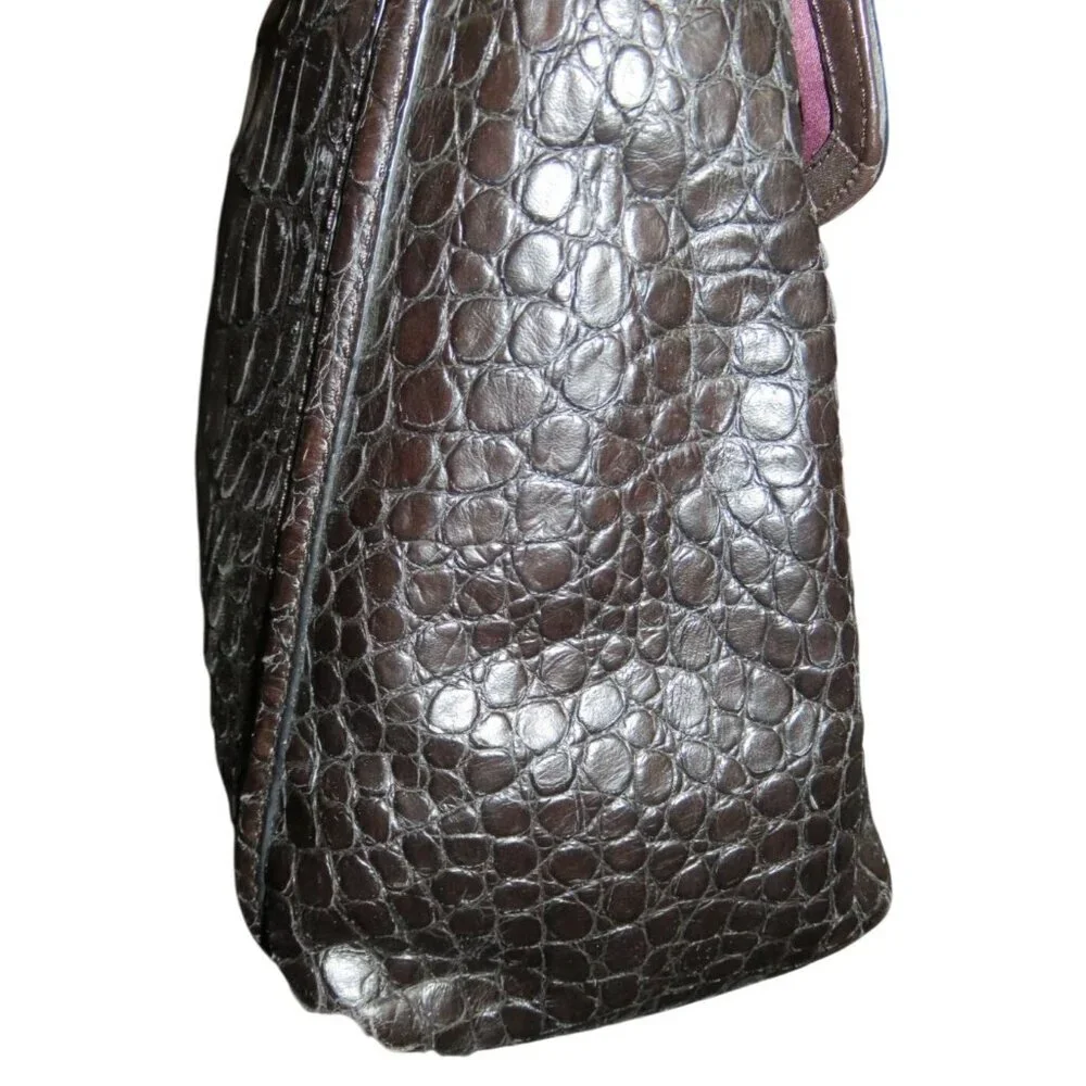 Coach Madison Croc Embossed Sadie Flap Satchel Crossbody 2013 F26335 - Picture 4 of 13